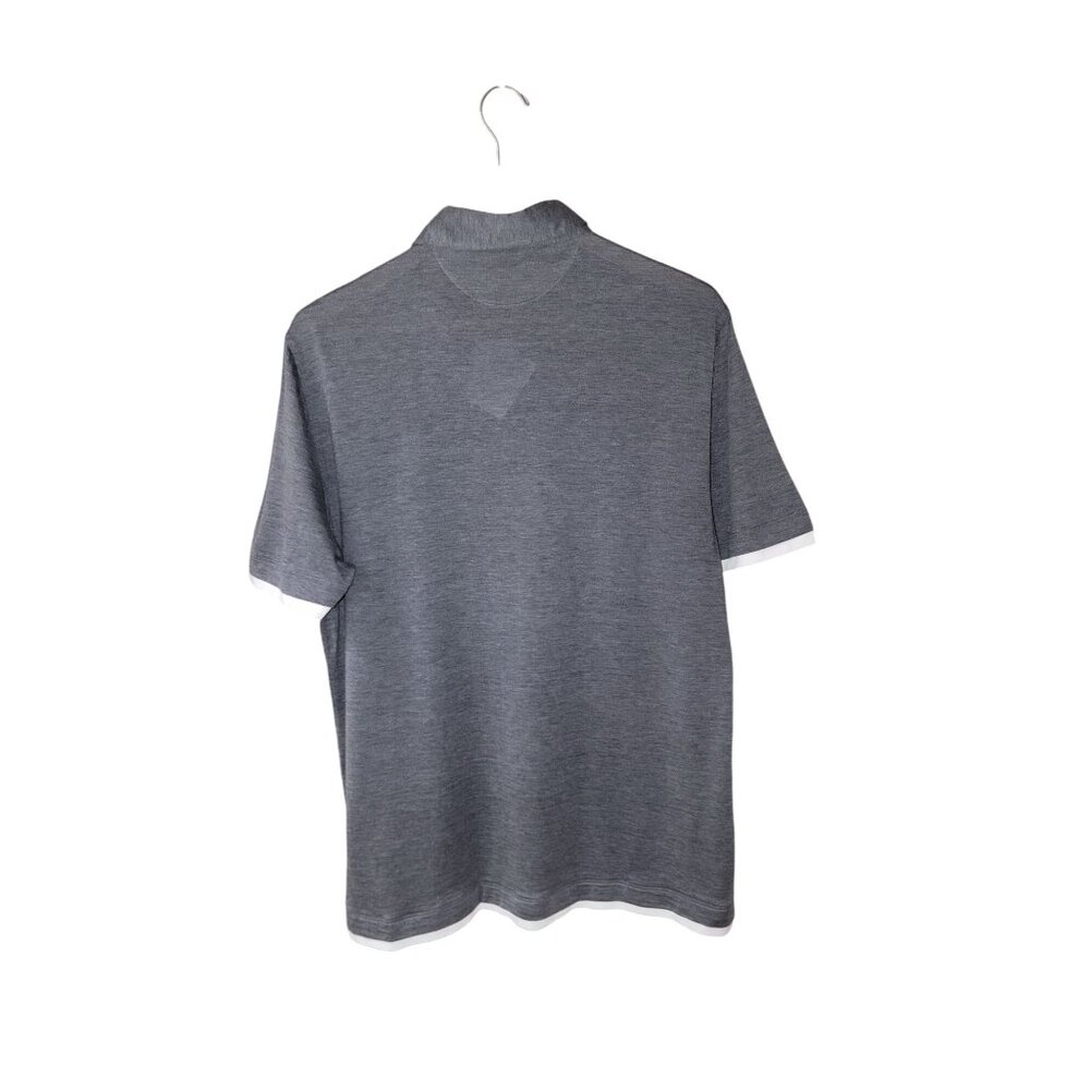 Brunello Cucinelli Layered-Effect Silk-Cotton Polo Shirt – Size 48 – NWT – Fall/ - Picture 2 of 11